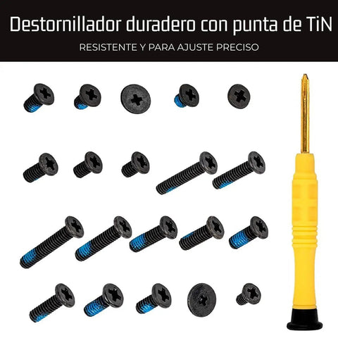Laptop Screw Kit With 400 Pcs Blue Nylok Notebook Screws 20 Sizes Titanium Nitride Coated Driver Included Electronic Repair Kit