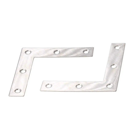 Beefy Stainless Steel L Shape Corner Brace For Wood And Metal Fixing Great Shelf Cabinet Support Pack Of 10 80x80mm 1.5mm Thick With 5 Holes 4.5mm Each Rustproof And Durable