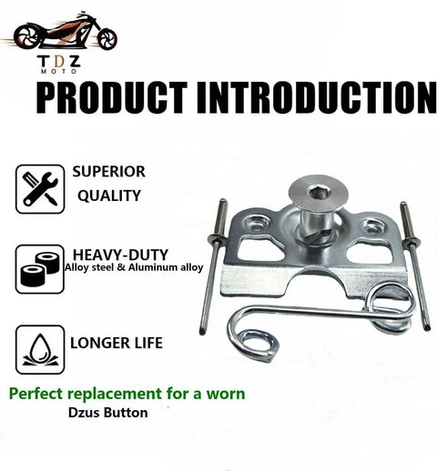 10 Pack Dzus Fasteners One Quarter Turn Quick Release Steel Buttons With Springs And Tab Plates Chrome Finish for Sheet Metal Door Panels
