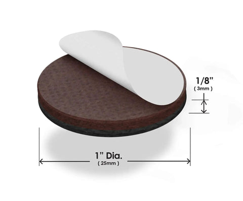 GorillaPads Non Slip Furniture Pads And Gripper Feet Self Adhesive 1 Inch Round Rubber Floor Protectors Set Of 16 Black