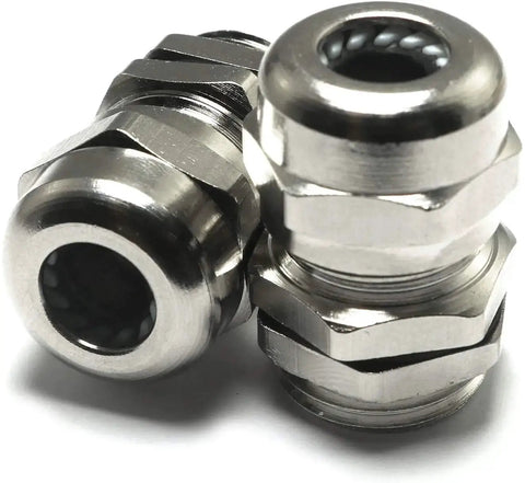 5 Pieces PG9 Cable Glands Waterproof Metal Connector Locknut Stuffing Gland IP68 Sealed For 4 To 8mm Wires Easy Insertion And Tighten