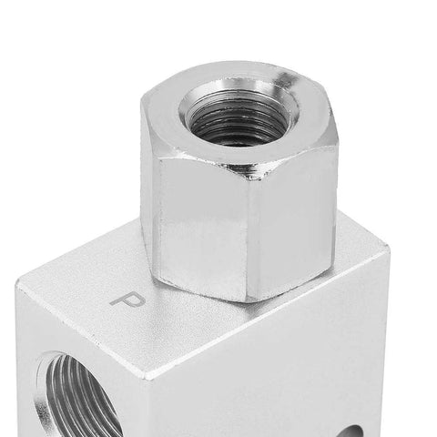 CV-20HS vacuum generator exhaust air ejector with silencer, metal block with threaded ports