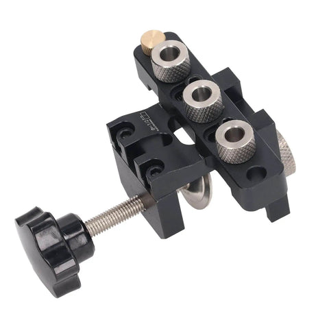 Precise Dowel Jig Kit for Accurate Drilling and Furniture Assembly, adjustable aluminum drill guide with anodized surface