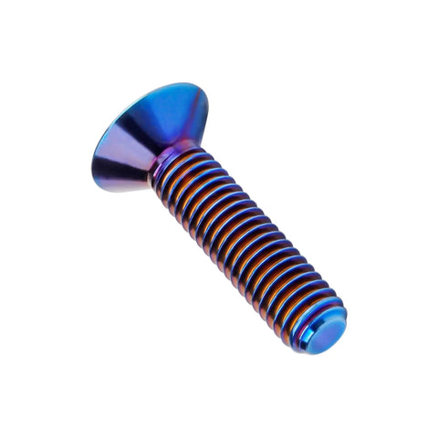 Burnt Blue Titanium Torx Countersunk Head Bolts Set 4Pc Grade 5 6AL4V M4 M5 M6 M8 with lengths 8 to 70mm for RC Drones and Hobby Builds