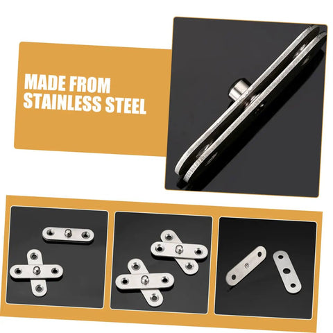 Hidden Door Hinge Kit From Mipcase With 10 Concealed 360 Degree Pivot Hinges for secret doors, made of stainless steel.