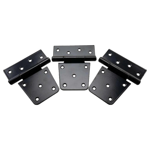 3.5 Inch Shed Hinges Square Barn Door Hinges Heavy Duty Gate Hinges Black Six Pack With Screws Included, Durable Iron for Exterior Doors