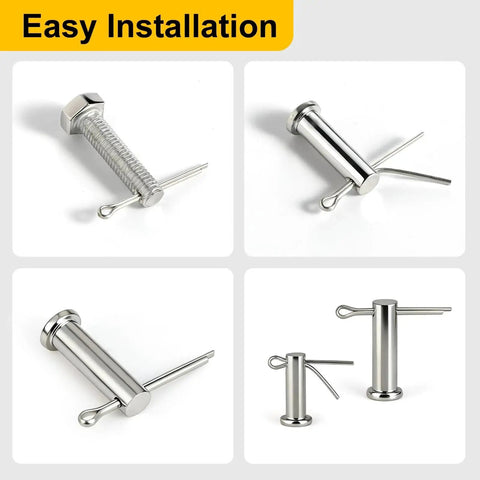 Workhorse 365 Piece Stainless Steel Cotter Pin Assortment Kit with various pin sizes on display