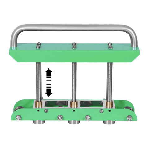 Green Sheet Metal Bender Station Disc Tool for roof metal bending 0.3 to 1.0 mm capacity, with steel rollers and V-shaped grips