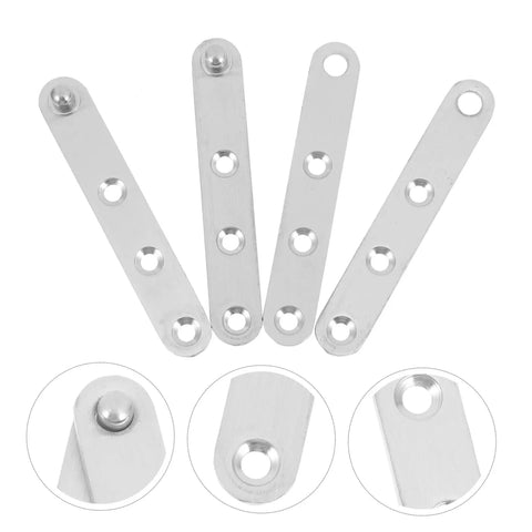 Hidden 360 Degree Pivot Hinges For Cabinets And Doors Stainless steel hinges in various angles, visible screw holes, 10 pack.