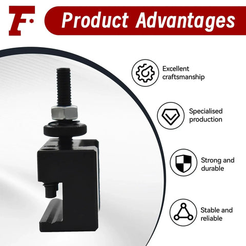 Quick Change OXA 2 Boring And Turning Tool Holder For Lathe CNC 250-002 1/2 Inch Capacity, hardened steel, side view