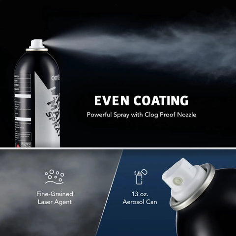 High Contrast Metal Laser Marking Spray For CO2 And Fiber Lasers, 13oz Aerosol Black Ink For Aluminum, Stainless Steel, Brass And More
