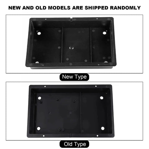 Comparison of new and old plastic box models for Arcade Cabinet Kit With Black Acrylic Panel And Case DIY Set Build Your Own Arcade Controller Box Replacement For Arcade Games Includes Screws Silicone Feet Plastic Box And Function Hole Layout For Start Coin And Buttons.