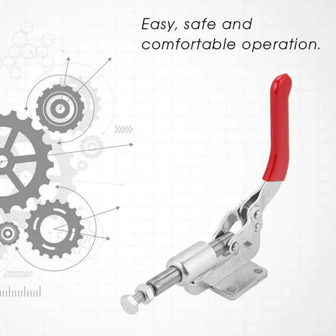 Front view of Heavy Duty Toggle Clamp Hold Down Quick Fixing Adjustable Horizontal Clamp for Woodworking Jigs and Fixtures GH36010.