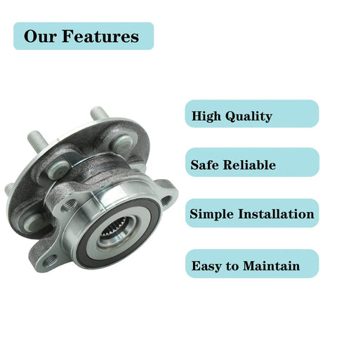 Drop In Ready Front Wheel Bearing And Hub Assembly For Toyota Corolla 2019 To 2022 And Prius 2016 To 2022 featuring product features