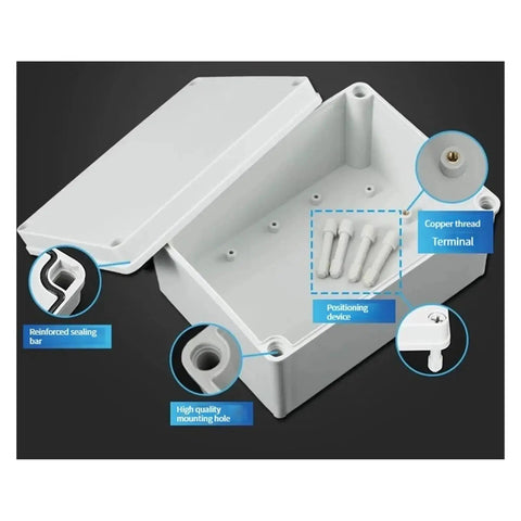 Open view of Outdoor ABS Plastic Waterproof Junction Box With Explosion Proof And Anti Corrosion Construction with detailed features highlighted