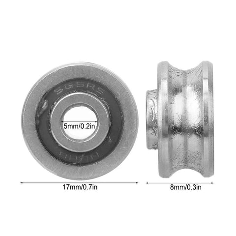 SG15 U-groove bearing, 5x17x8 mm, single-row metal bearing for embroidery machines