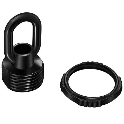Heavy Duty Die Cast Cross Bar Kit With Screw Collar Loop Canopy Hardware Set For Light Fixtures Easy Install Black Finish Ceiling Hook Loop Holder