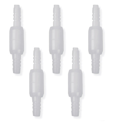 Oxyllow Premium Swivel Connector, six white barbed tubing adapters with 360° rotating design