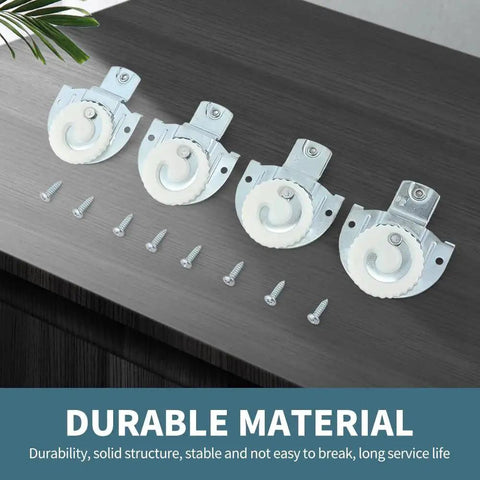 4 Pieces Sliding Closet Door Rollers Set With Eight Screws For Top Hung Wardrobe Sliding Doors Hardware Includes Two Roller Types
