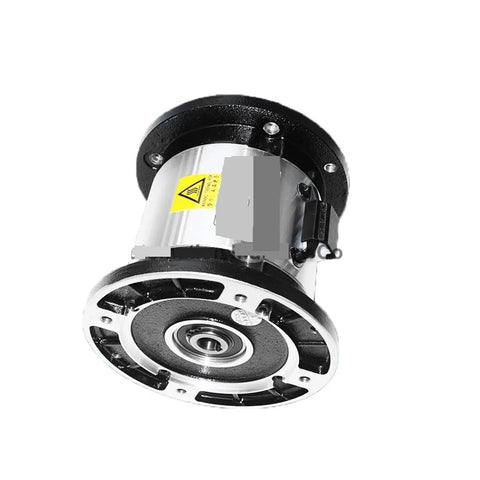 Angled side view of DC24V double-flange electromagnetic clutch brake assembly for can filling machine