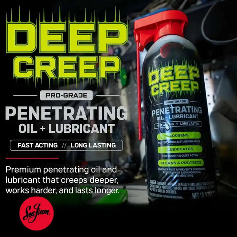Deep Creep Penetrating Lubricant 12 Oz Spray For Automotive Marine Industrial Tools Locks And Machinery Rust Remover