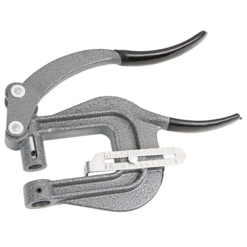 Deep Throat Sheet Metal Punch Kit With Six Die Sizes For Rivet Holes, Hand Punch Tool, durable construction, 5/8 inch jaw opening