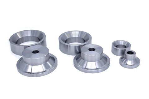 Three Piece Dimple Die Set For Metal Fabrication Includes 1.25 In, 2.5 In And 3.0 In Dies, CNC Machined From Premium Cr Steel