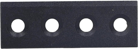 Sliding Barn Door Hardware Connecting Adaptor Set Of 2 3.15 Inch Metal Joining Plate Repair Fastener Carbon Steel Matte Black Heavy Duty