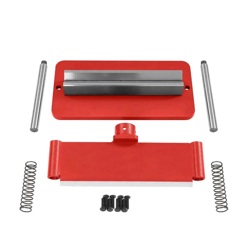 Heavy Duty 12 Inch Press Brake Attachment For Hydraulic Shop Presses, Metal Brake Bender Kit with dual spring components in red