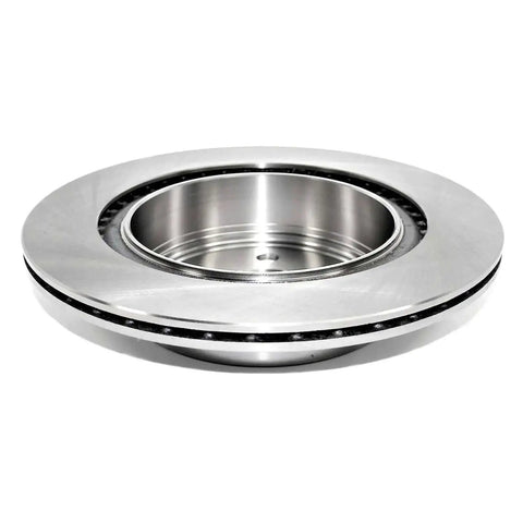 Professional Series Rear Vented Brake Rotor With Forged Flange, side view showing vented design and sealed raceways for smooth braking.