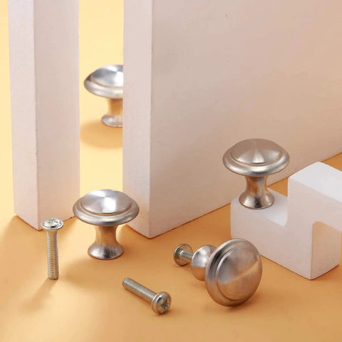 Round Ringed Cabinet Pulls 1.2 Inch Diameter Silver Finish 30 Pieces With Screws For Cabinets Drawers Doors And Dresser Elegant Hardware Set