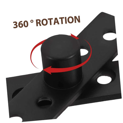 360 Degree Heavy Duty Hidden Bookcase Hinges Stainless Steel Shaft Invisible Door Hinge Hardware Black Finish rotating mechanism