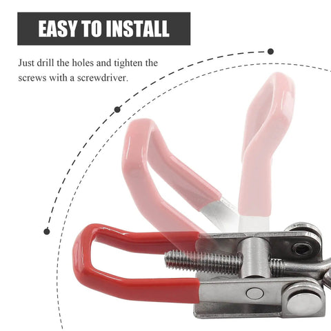 Beefy Heavy Duty Adjustable Toggle Latch Clamp 4001 Style Made From 304 Stainless Steel Quick Release Hasp Clamp