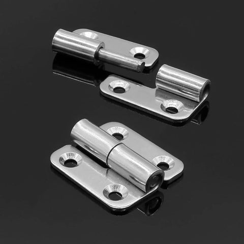 Six Piece Stainless Steel Right Lift Off Hinges For Cabinets And Boxes, 1.5 Inch Detachable Slip Joint Flag Hinges With Screws