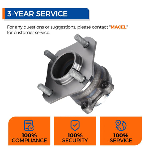 2 Pack Wheel Hub And Bearing Assembly 512384 For Nissan Sentra 2007 2012 2.0L L4 Rear With 4 Wheel ABS steel build
