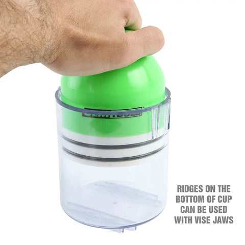 Portable Bearing Packer for Wheel Bearings Up to Three and a Half Inch Diameter with Transparent Grease Cup, hand-held view