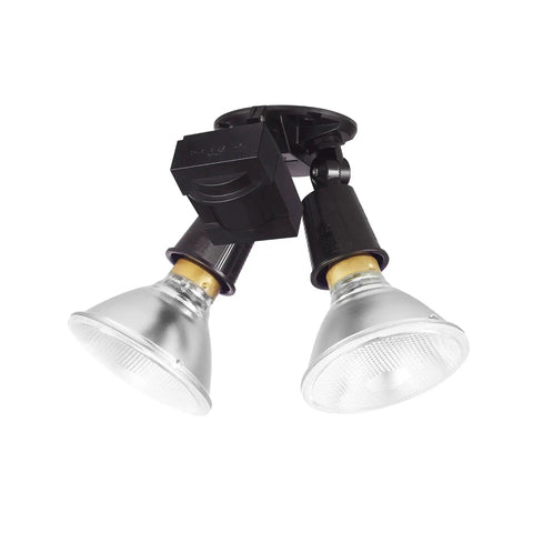 Dual Head Motion Sensor Security Flood Light 240W 110 Degree Detection 60 Foot Range Hardwired Outdoor Flood Light Bronze