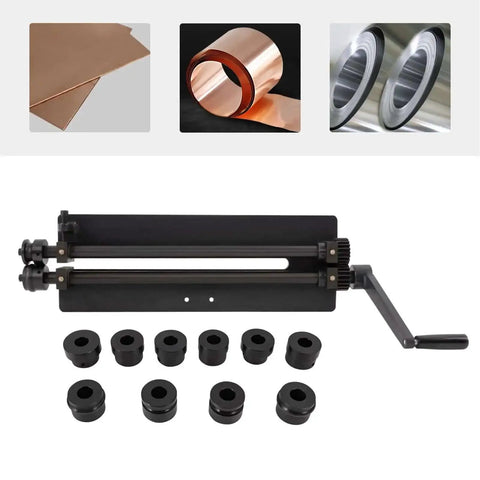 Heavy Duty Sheet Metal Bead Roller With Six Dies 18 Ga Rotary Machine Adjustable Handle Flaring Tool Beading Machine for panels
