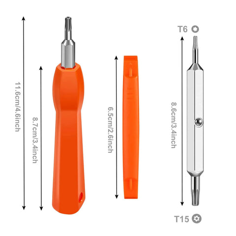 Double Ended T6 T15 Screwdriver Tool For Video Doorbell Replacement Battery Change And WiFi Password Reset Magnetic Precision Bits