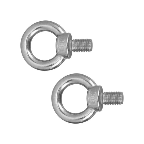 M20 Marine Grade 316 Stainless Steel Eye Bolts, Heavy Duty Lifting Rings With Nuts, Shoulder Eye Bolts For Rigging, 2 Pack
