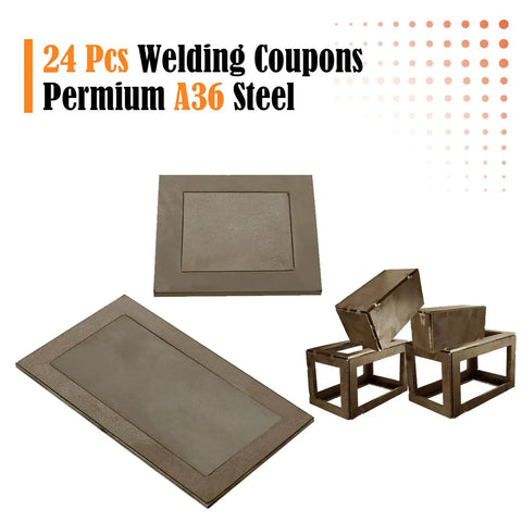 Welding Practice Kit For MIG TIG And Stick Welding Skill Boost 24-Piece Coupon Set With 11-Gauge Steel Plates visible