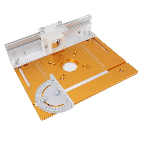 Aluminum Router Table Insert Plate With Flip Plate For Woodworking Benches High Precision Machining And Multiple Cutting Functions Includes Screws Easy Swapping Durable Router Table Accessory