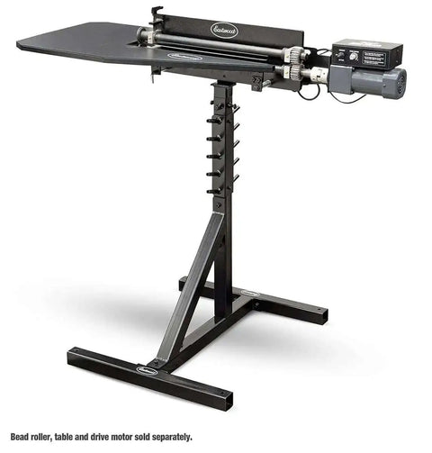 360 Degree Swivel Bead Roller Stand With Integrated Die Storage For 8, 19 And 27 Inch Elite Bead Rollers, shown with swivel head.
