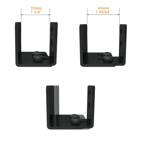 No-Drill Wall Mounted Sliding Barn Door Floor Guide U Shape Bottom Guide Adjustable For Door Thickness 1-3/8 To 1-3/4 Inches Durable Matte Black Steel Protects Hardwood Tile And Carpet Floors Keeps Floors Scrape-Free