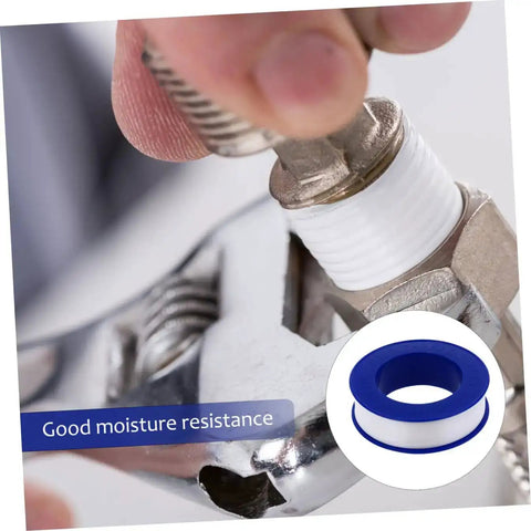 PTFE Thread Seal Tape For Plumbing High Temp Durable Leak Sealant For Pipes being applied to metal fitting with pliers