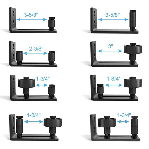 Sliding Barn Door Floor Guide With Eight Setup Options For Bottom And Wall Mounted Applications Adjustable Roller