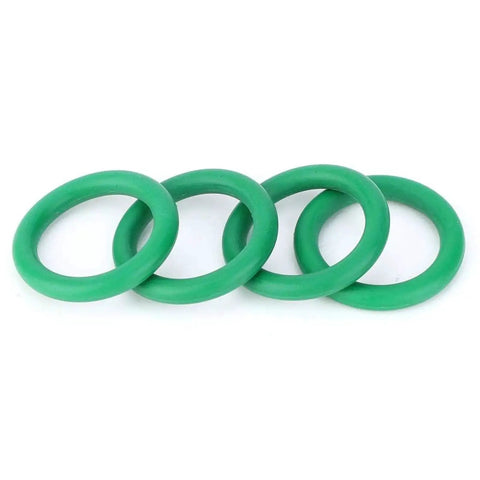 Close-up of green Buna-N O-rings from 270 Pcs Rubber O Ring Kit With 18 Sizes High Temperature Buna N Seals For Industrial Pneumatic AC Plumbing Repairs Heavy Duty Leak Proof Sealing For Static And Dynamic Cylinders