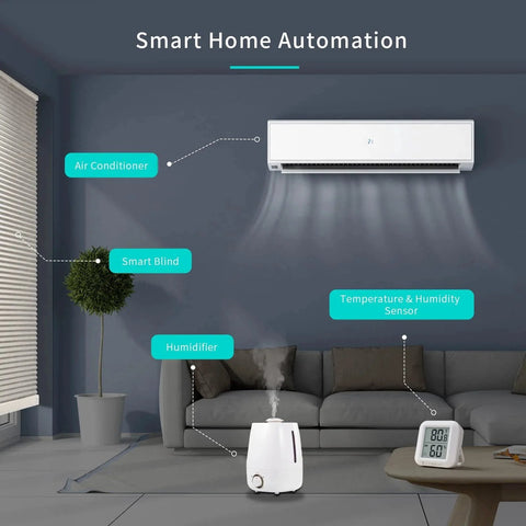 Zigbee Temperature And Humidity Sensor 2 Pack With Digital LCD Display Works With Zigbee Hubs And Echo Devices Remote Monitoring