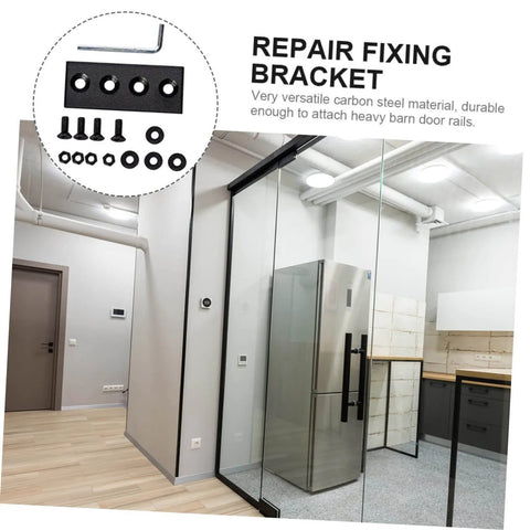 Beefy Barn Door Track Connector And Splice Plates, Solid Mending Plates, Flat Straight Brackets for seamless track joints kit
