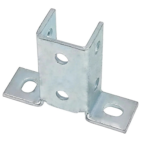 Eight Hole Wing Shape 90 Degree Connector Bracket For One Half Inch Bolt In One And Five Eighths Inch Strut Channel Six Pack Durable Fitting